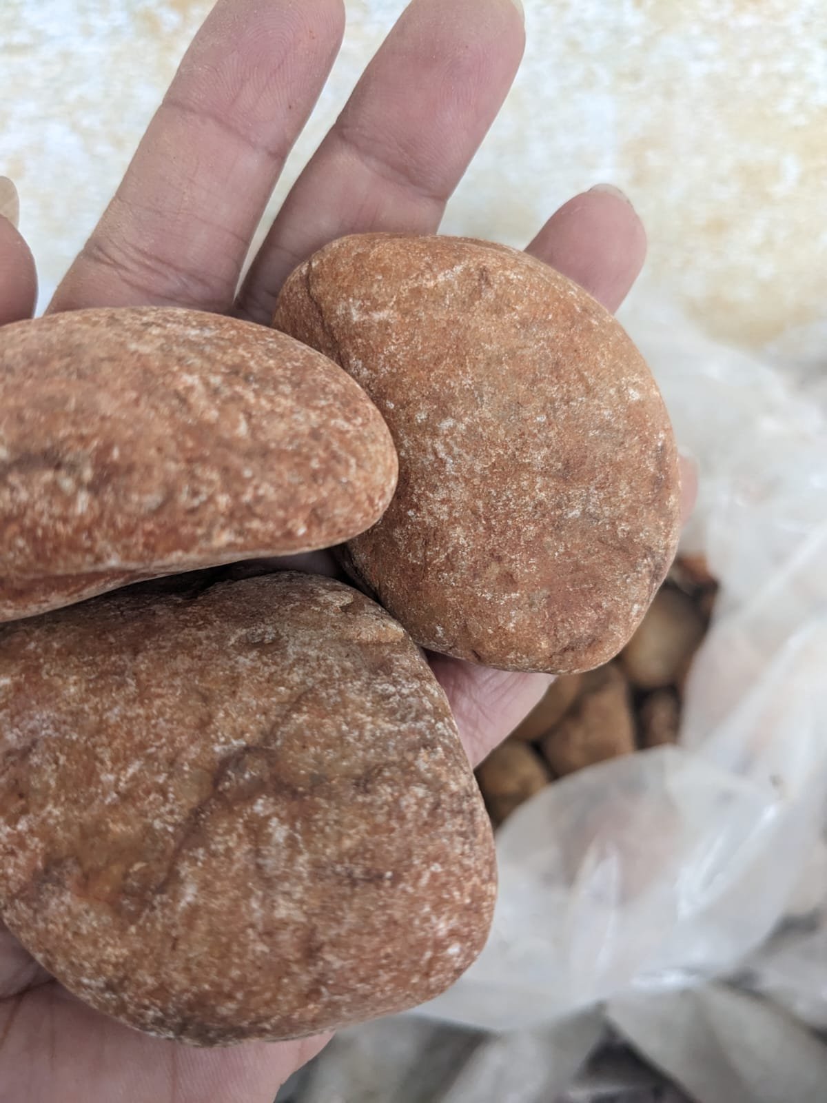 Big brown pebbles