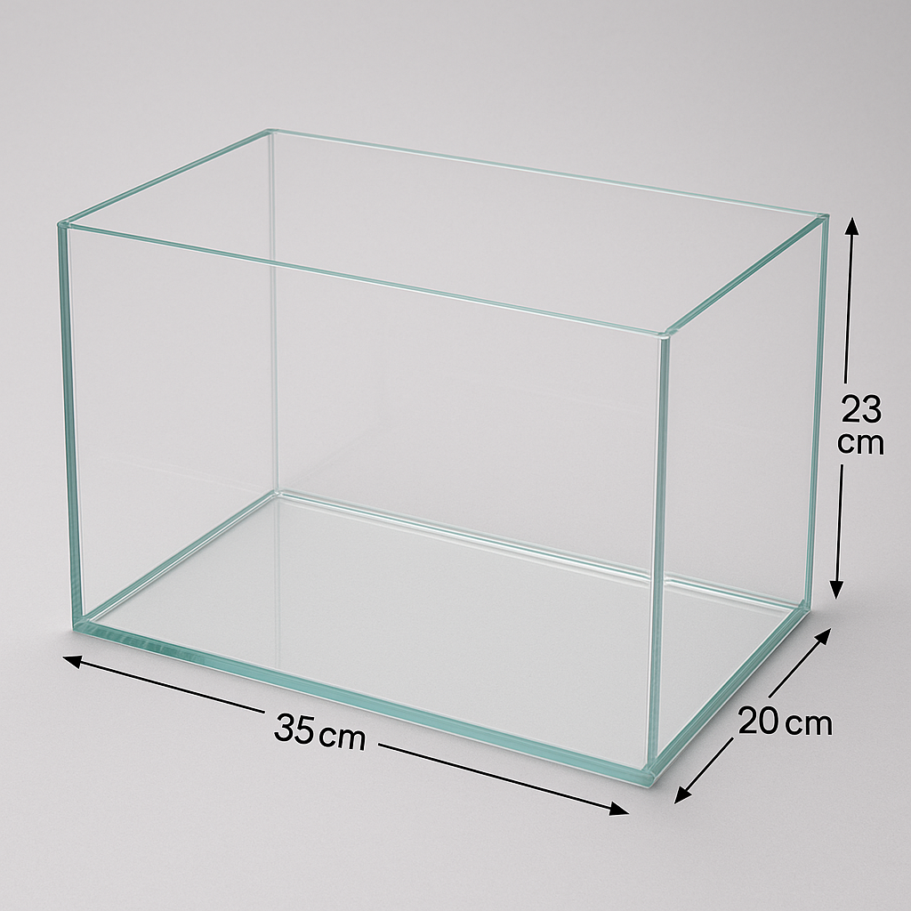 Extra Clear Glass Aquarium – 35cm*20cm*23cm