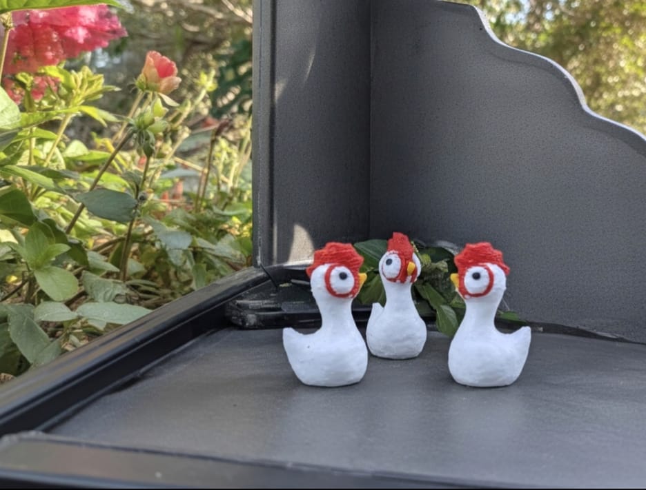 3D Chicken/Hen - Pack of 3