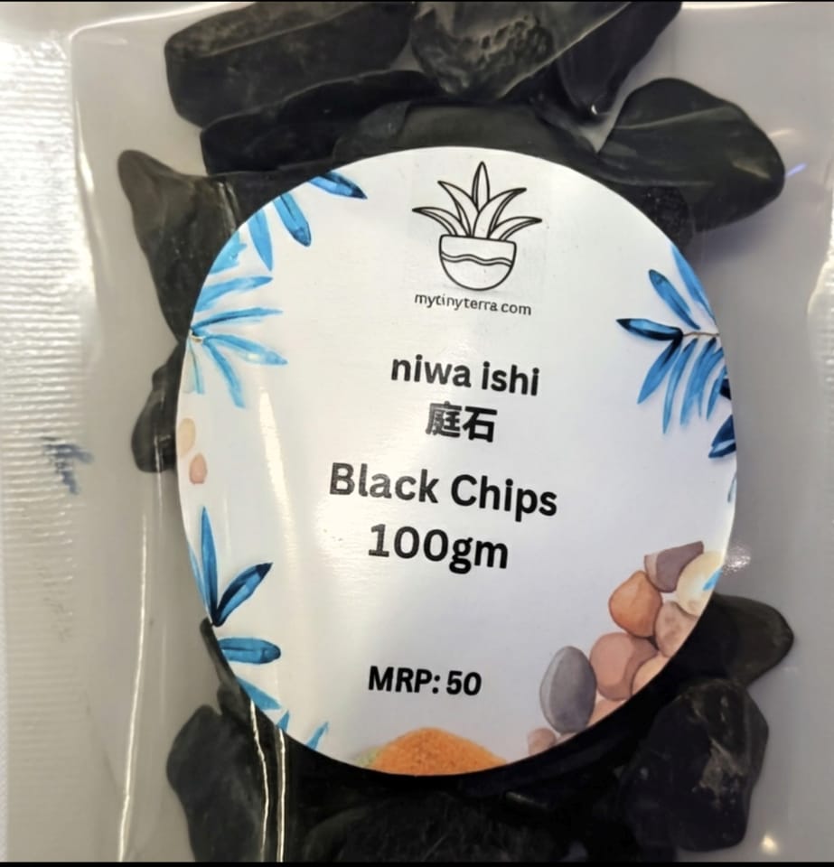 Niwa-ishi (庭石) series : Black Chips – 100 gm