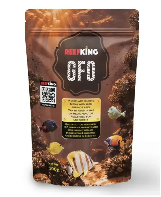 Reefking GFO Granular Ferric Oxide for Phosphate removal 100g pelletized for reactor & bag
