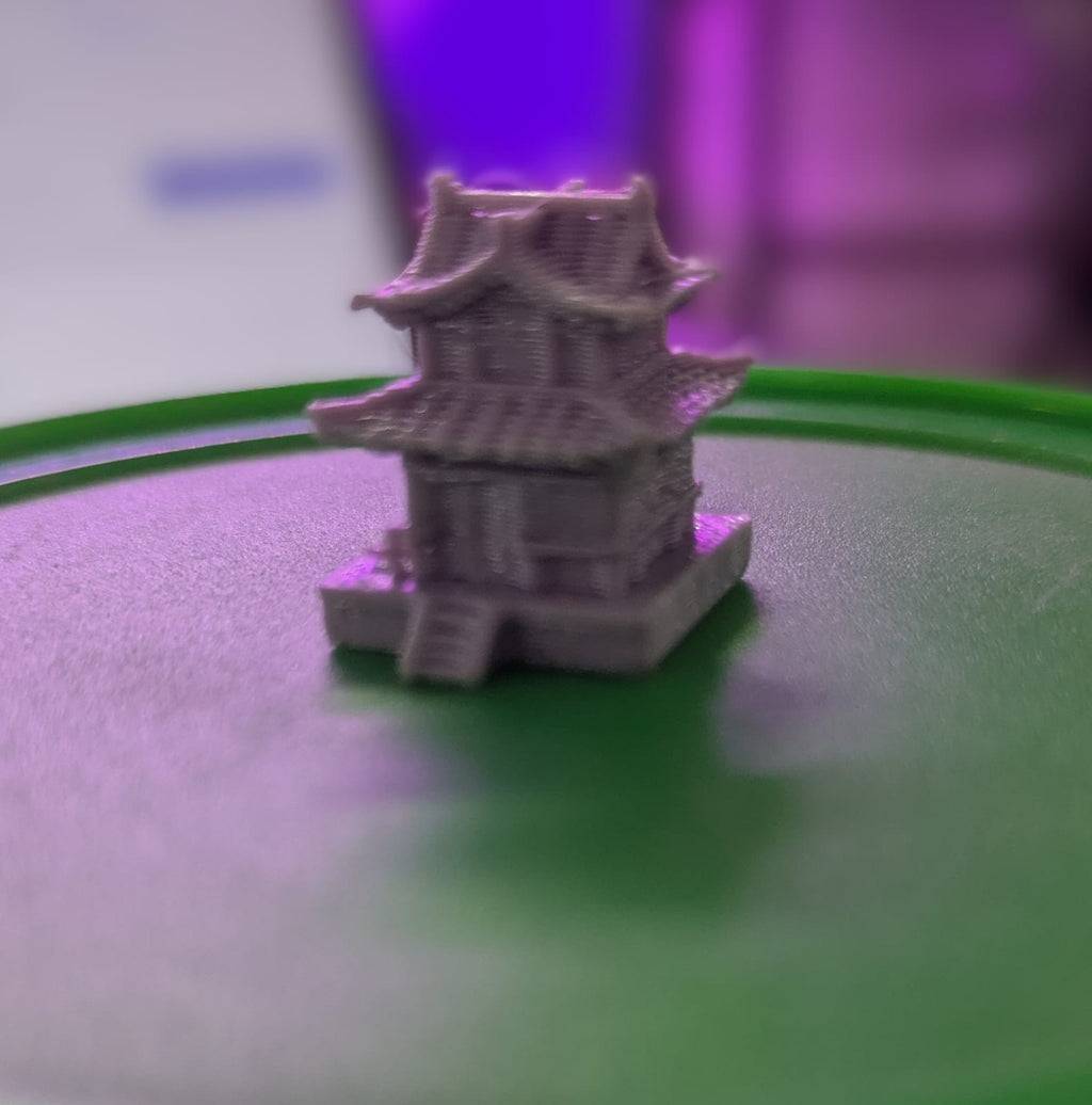 Micro Japanese-Style House Miniature - Grey/Brown/White