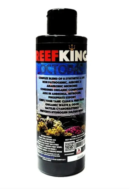 Reefking Octobac Bacteria 200ml All in one bacteria blend of aerobic & anerobic for marine & reef aquarium