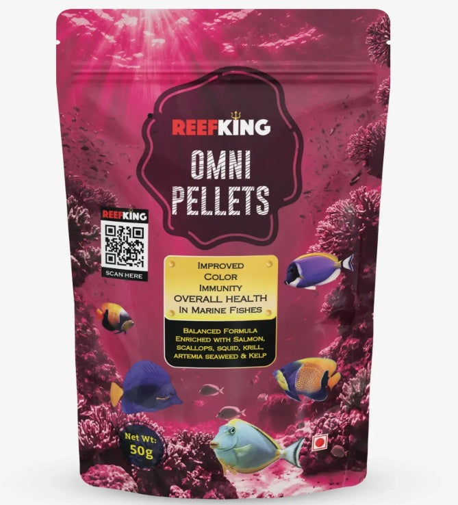 Reefking Omni Pellets Balanced Formula Enriched with Salmon, scallops, squid, krill, artemia seaweed & Kelp