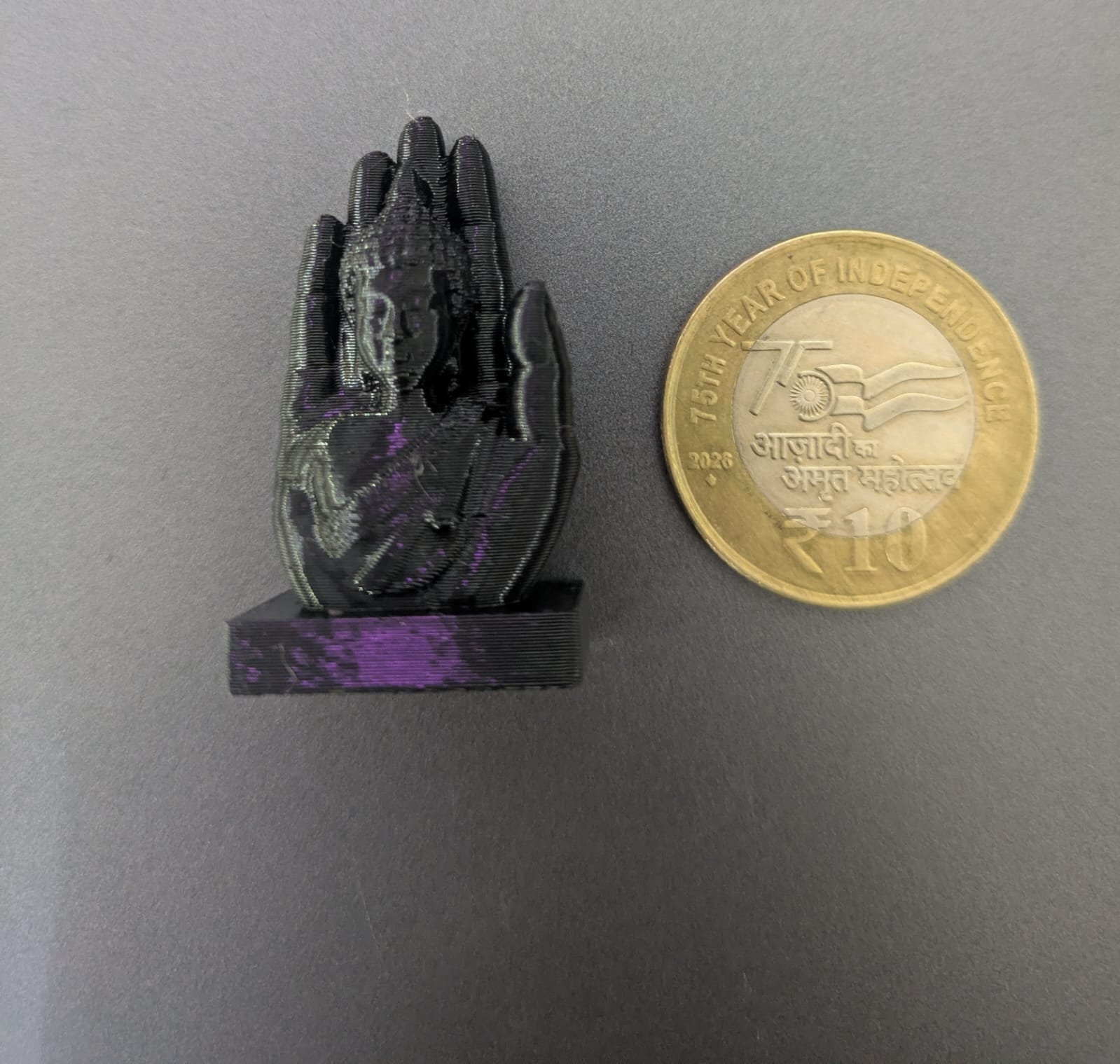 3D Palm Buddha - Single (Black & White)