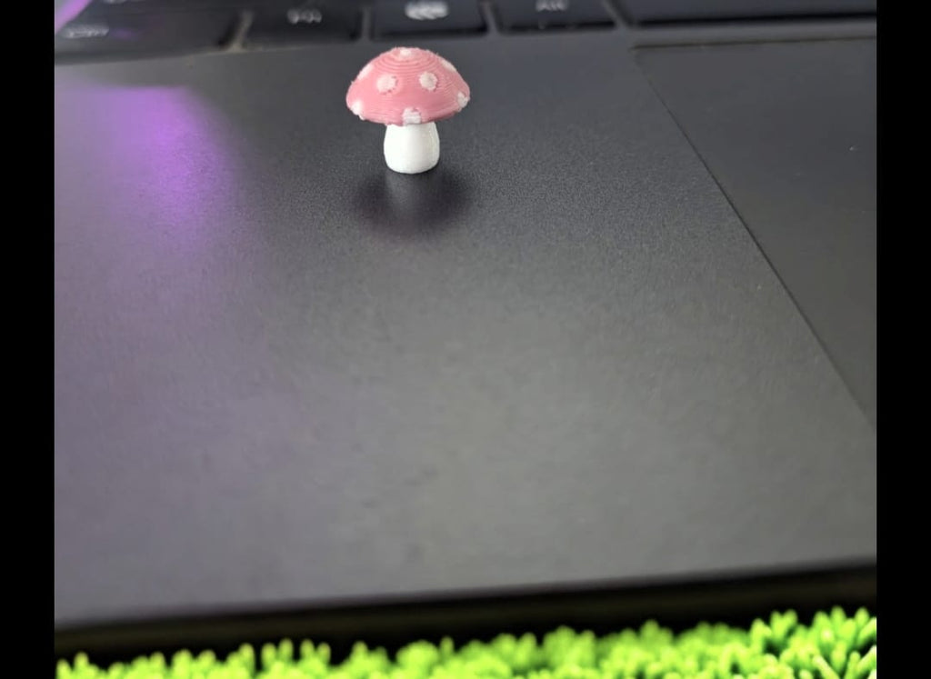 3D Pink and White Mushrooms