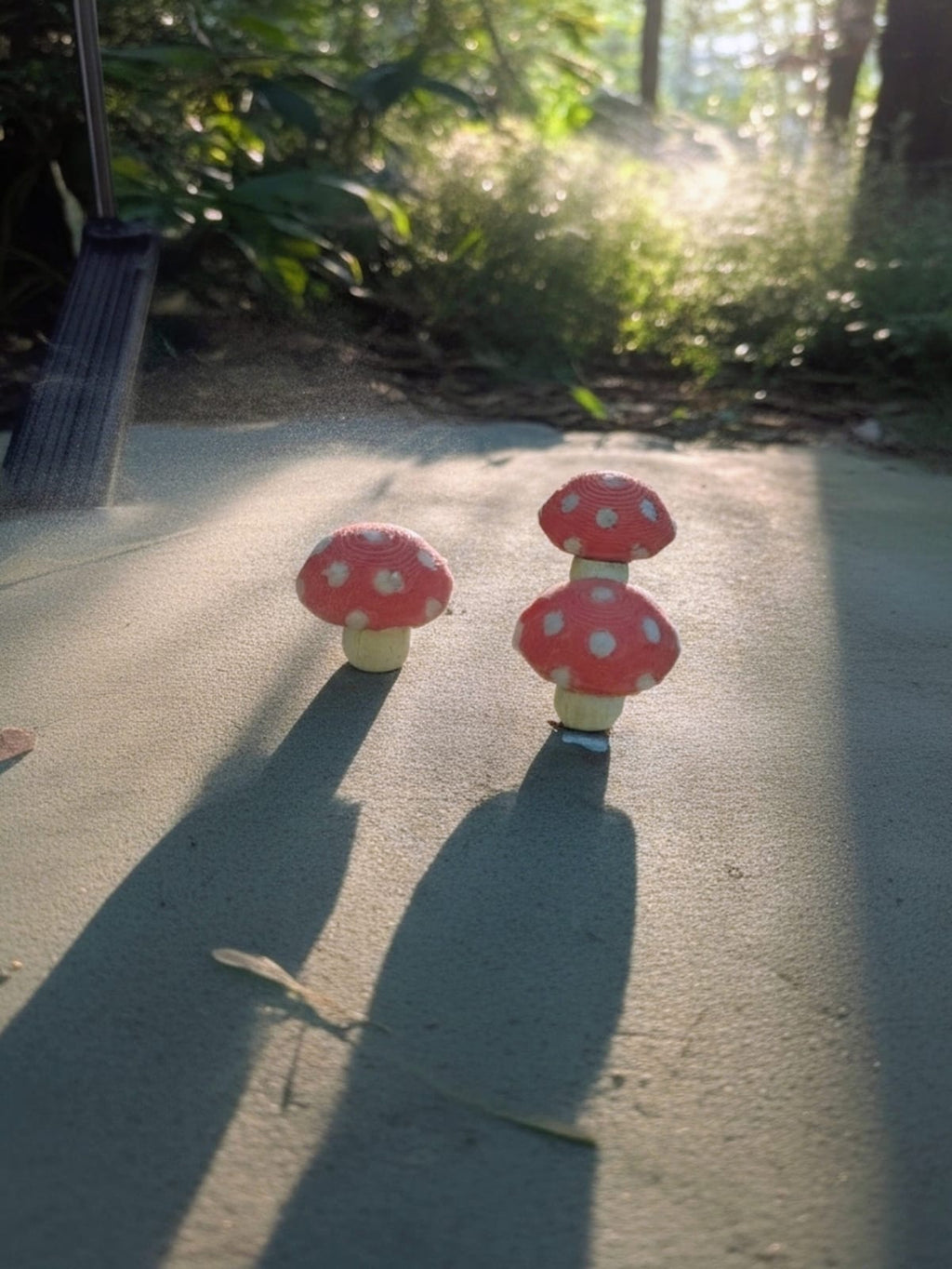 3D Pink and White Mushrooms