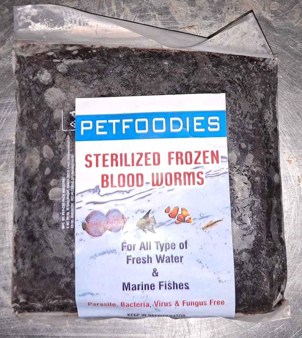 Frozen blood worms… ok for saltwater fish?